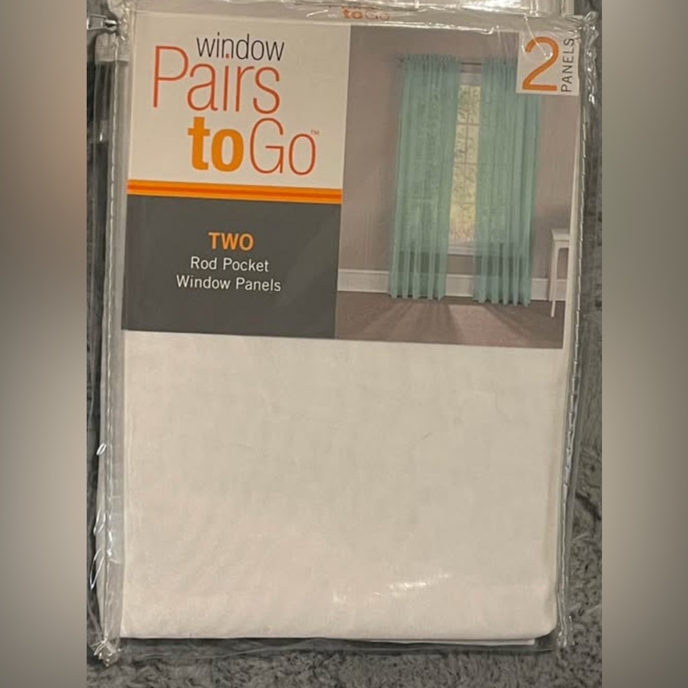 window Pairs toGo TWO Rod Pocket Window Panels